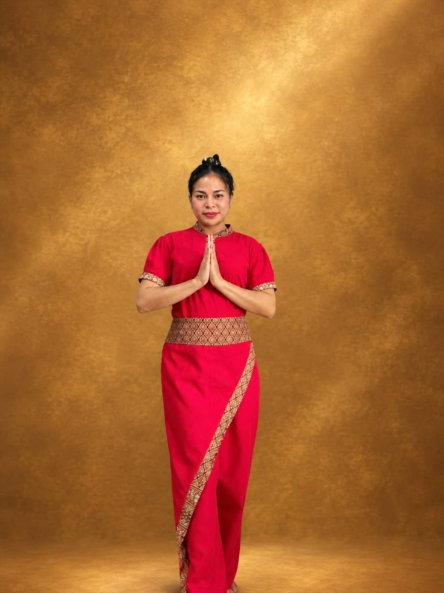 Illustratief portret van een Thaise massagetherapeut